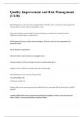Quality Improvement and Risk Management &lpar;C430&rpar; exam 2023 with 100&percnt; complete solutions