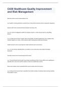 C430 Healthcare Quality Improvement and Risk Management exam 2023 with correct answers