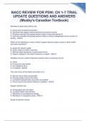 NACC REVIEW FOR PSW: CH 1-7 TRIAL UPDATE QUESTIONS AND ANSWERS (Mosby's Canadian Textbook)