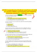 ATI RN Comprehensive Predictor 2019 Form A&comma; B AND C 2023 EXAM CORRECT QUESTIONS AND VERIFIED ANSWERS GRADED A&plus; UPDATED 2023-2024