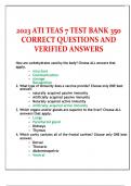 2023 ATI TEAS 7 TEST BANK 350 CORRECT QUESTIONS AND VERIFIED ANSWERS