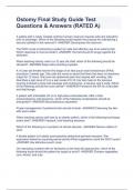 Ostomy Final Study Guide Test Questions & Answers &lpar;RATED A&rpar;