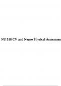 NU 518 CV and Neuro Physical Assessment.