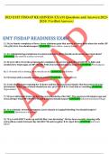 2023 EMT FISDAP READINESS EXAM Questions and Answers   &lpar;2023-2024&rpar; &lpar;Verified Answers&rpar;