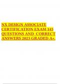 NX DESIGN ASSOCIATE CERTIFICATION EXAM 145 QUESTIONS AND CORRECT ANSWERS 2023 GRADED A+.