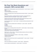 Rx Prep Test Bank Questions and answers 100&percnt; correct 2023