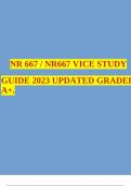 NR 667 / NR667 VICE STUDY GUIDE 2023 UPDATED GRADEDA+.