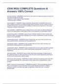 C836 WGU COMPLETE Questions & Answers 100&percnt; Correct