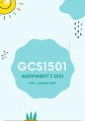 GCS1501 Assignment 3 (DUE 6 AUGUST 2023)