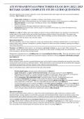 ATI FUNDAMENTALS PROCTORED EXAM 2019 &vert; 2022 &vert; 2023  RETAKE GUIDE COMPLETE STUDY GUIDE QUESTIONS