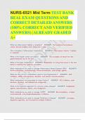 NURS-6521 Mid Term TEST BANK REAL EXAM QUESTIONS AND CORRECT DETAILED ANSWERS (100% CORRECT AND VERIFIED ANSWERS) |ALREADY GRADED A+ 
