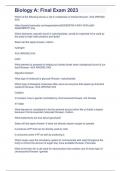 Biology A&colon; Final Exam 2023
