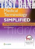 TEST BANK for Medical Terminology Simplified 6th Edition A Programmed Learning Approach by Body System by Barbara Gylys and Regina Masters&period;  &vert; All 11 Chapters