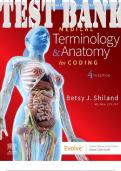 Medical Terminology & Anatomy for Coding 4th Edition by Betsy Shiland_TEST BANK 