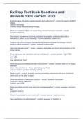Rx Prep Test Bank Questions and answers 100&percnt; correct  2023
