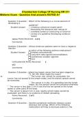 	Chamberlain College Of Nursing NR 511 Midterm Exam - Question And answers RATED A+