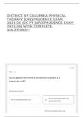 District of Columbia Physical Therapy Jurisprudence Exam Prep &vert; Practice Questions and Study Guide