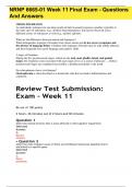 NRNP 6665-01 Week 11 Final Exam - Questions And Answers