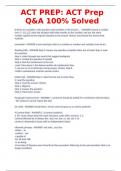 ACT PREP&colon; ACT Prep Q&A 100&percnt; Solved