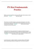 PN Hesi Fundamentals Practice 2023/2024 QUESTIONS AND CORRECT ANSWERS 