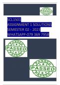 SCL1501 - ASSIGNMENT 1 SOLUTIONS (SEMESTER 02 - 2023)