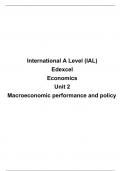 International A level Edexcel Economics Complete Notes for Unit 2 - Macroeconomic performance and policy