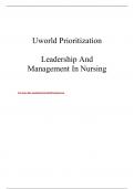 Uworld Prioritization Leadership And Management In Nursing 