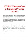 ATI RN Nursing Care of Children Practice 2019 A