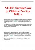 ATI RN Nursing Care of Children Online Proctored