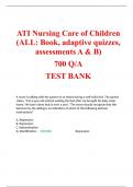 ATI RN Nursing Care of Children Online Proctored