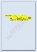 HFL1501 Assignment final portfolio Busie 6 latest 2023 updates Marking Scheme
