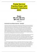 Postal Service Practice Exam with Complete Solutions 2023&period;