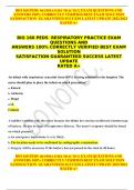 BIO 160 PEDS  RESPIRATORY PRACTICE EXAM QUESTIONS AND  ANSWERS 100% CORRECTLY VERIFIED BEST EXAM SOLUTION  SATISFACTION GUARANTEED SUCCESS LATEST UPDATE   RATED A+