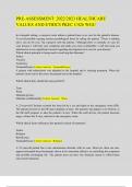 PRE-ASSESSMENT&colon; 2022&sol;2023 HEALTHCARE VALUES AND ETHICS PKEC C426 WGU