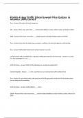 Florida 4 Hour Traffic School Lowest Price Quizzes  & Answers 100&percnt; Correct 