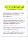 HOSA EMT EXAM LATEST 2023 REAL EXAM 300+ QUESTIONS AND CORRECT ANSWERS