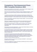 Competency Test-Assessment Exam With Complete Solutions 2023