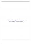 ATLS Test 1 Exam Questions And Answers&sol; 2023&lpar; Complete Solution Rated A&rpar;