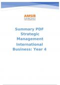 Summary PDF version book Strategic Management
