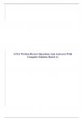 ATLS Written Review Questions And Answers&lpar; With Complete Solution Rated A&rpar;