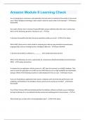 Amazon Module 8 Learning Check &vert;All Possible Questions and Answers 
