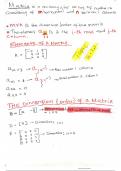 Summary -  Matrix basics (MTHS123)