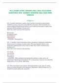 ACLS EXAM LATEST VERSION 2022-2024&sol; ACLS EXAM QUESTIONS AND CORRECT ANSWERS 2022-2024&vert; NEW VERSION