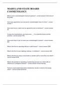 MARYLAND STATE BOARD COSMETOLOGY&vert;UPDATED&VERIFIED&vert;100&percnt; SOLVED&vert;GUARANTEED SUCCESS