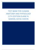 Test Bank for Human Anatomy and Physiology 11th Edition Elaine N. Marieb, Katja Hoehn