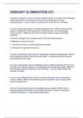 URINARY ELIMINATION ATI&vert;UPDATED&VERIFIED&vert;100&percnt; SOLVED&vert;GUARANTEED SUCCESS