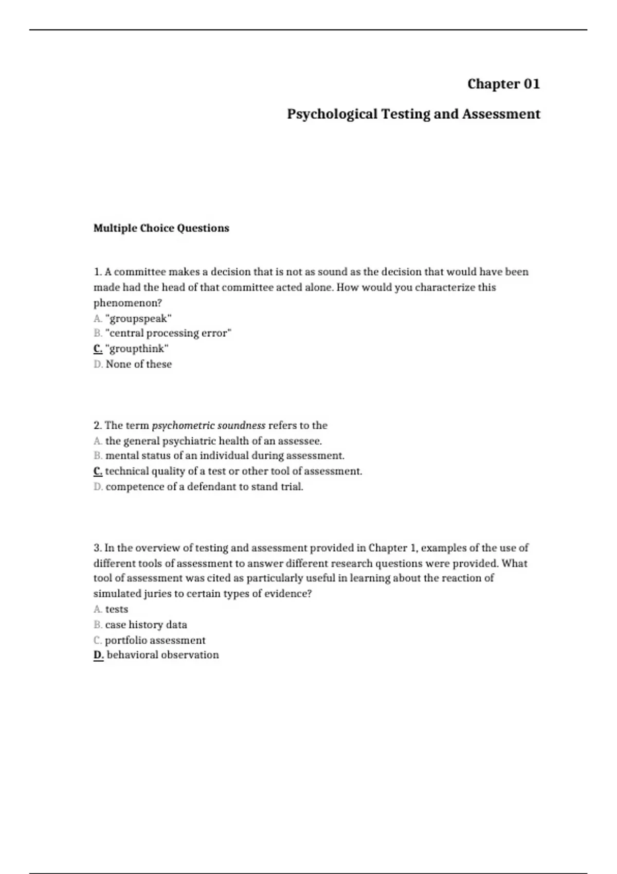 2024 Ready: A Comprehensive [Psychological Testing and Assessment An ...