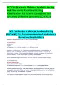 NCC Certification in Maternal Newborn Nursing  And Electronic Fetal Monitoring Certification All Exams Questions and Answers Different Versions 2023/2024