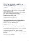 NFHS First Aid&comma; Health and Safety for Coaches Test Answers&lpar;QUESTIONS   & ANSWERS 100 &percnt; CORRECT&rpar; LATEST VERSION 2023&sol;2024