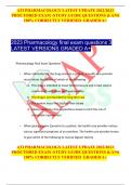 ATI PHARMACOLOGY LATEST UPDATE 2022/2023  PROCTORED EXAM -STUDY GUIDE QUESTIONS & ANS  100% CORRECTLY VERIFIED  GRADED A+ 